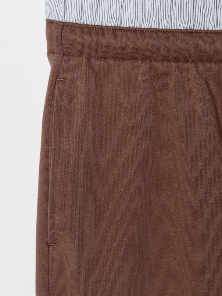 трикотажные брюки с двойным поясом для девочек по цене 2299 руб вид справа