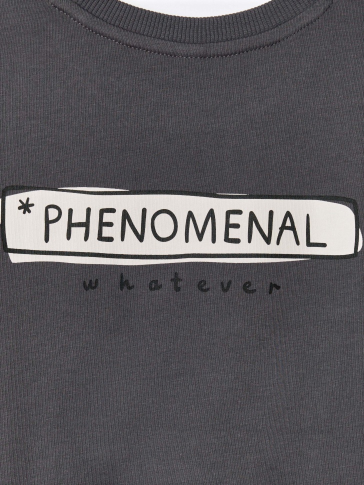 футболка оверсайз с принтом для мальчиков по цене 799 руб вид справа