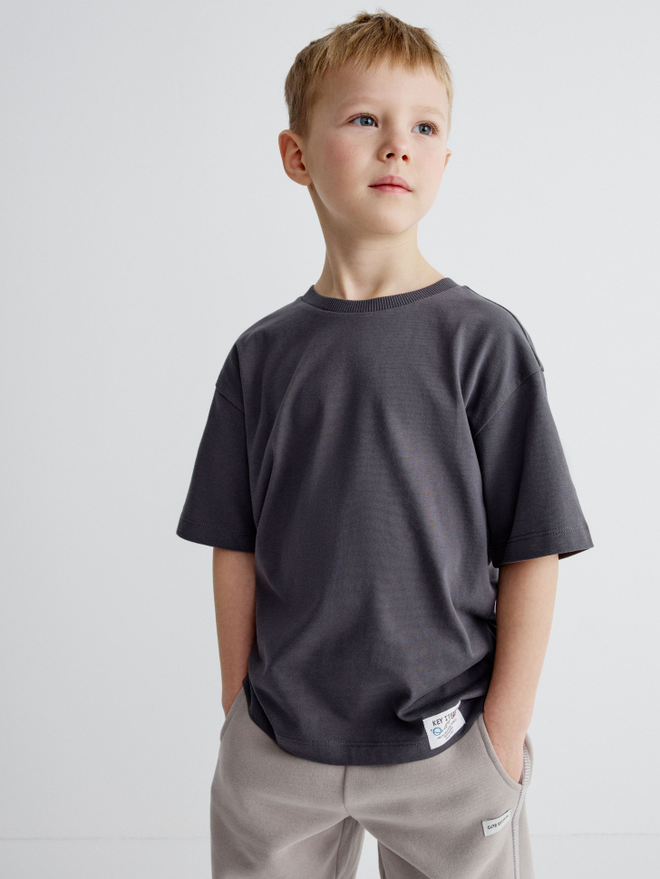 футболка оверсайз с принтом для мальчиков повседневного стиля с лицевой стороны