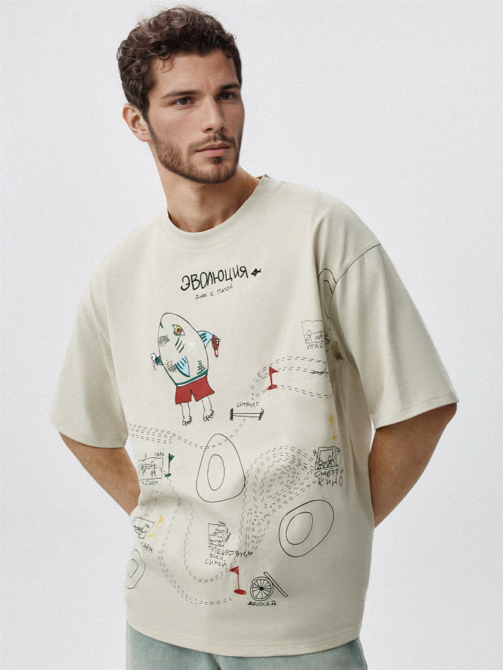 

Футболка RELAXED FIT с принтом