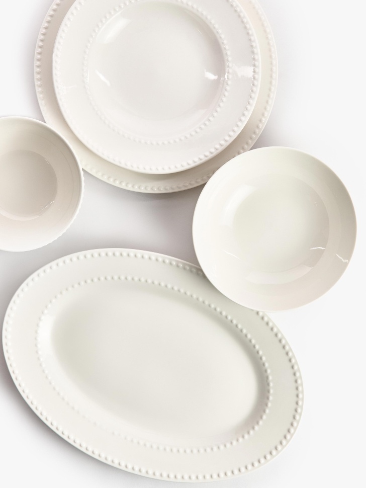 сервировочное блюдо из костяного фарфора по цене 1999 руб вид справа