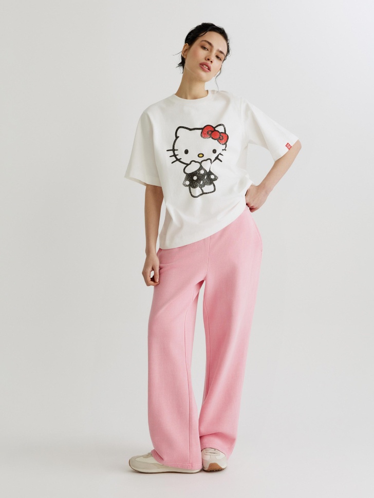 Брюки SELA широкие, розовый, арт. 43400