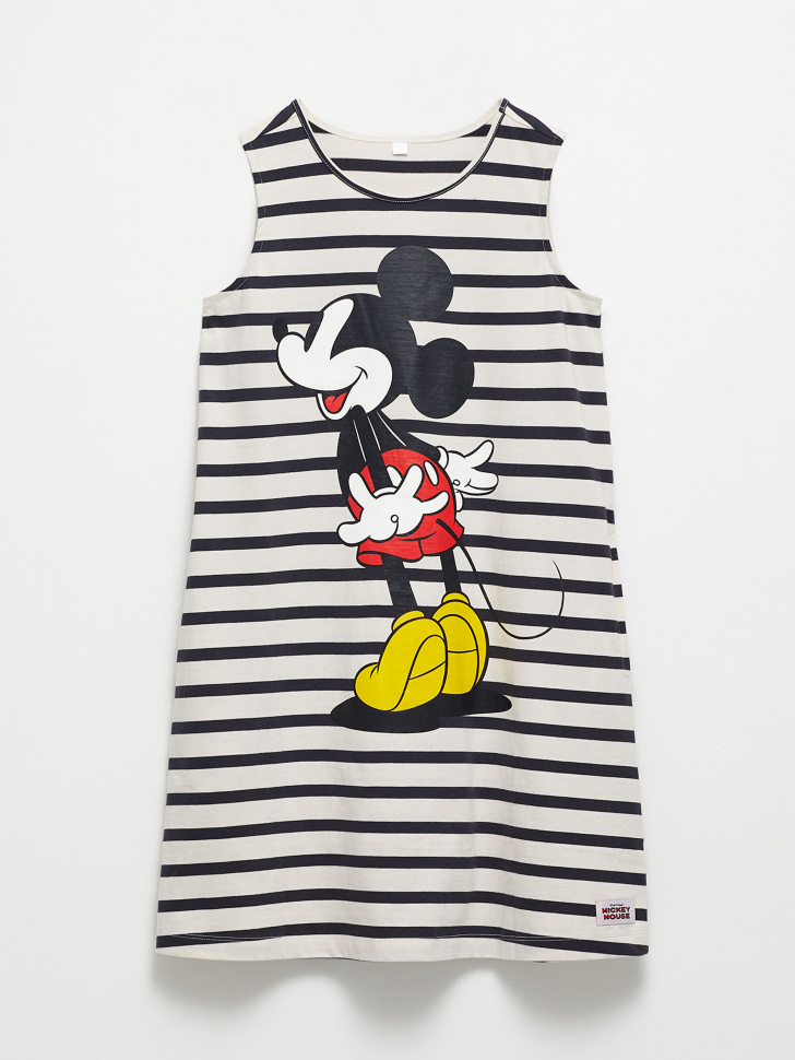 

Трикотажное платье с принтом Mickey Mouse для девочек, Черный