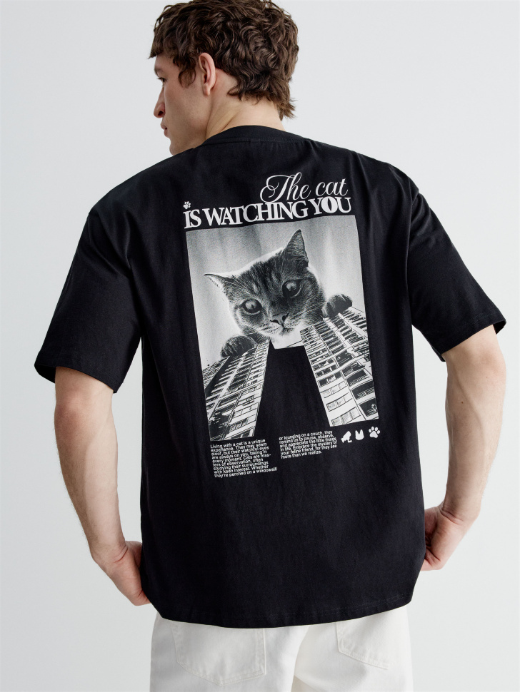 

Футболка Oversize fit с принтом, SL6803110214