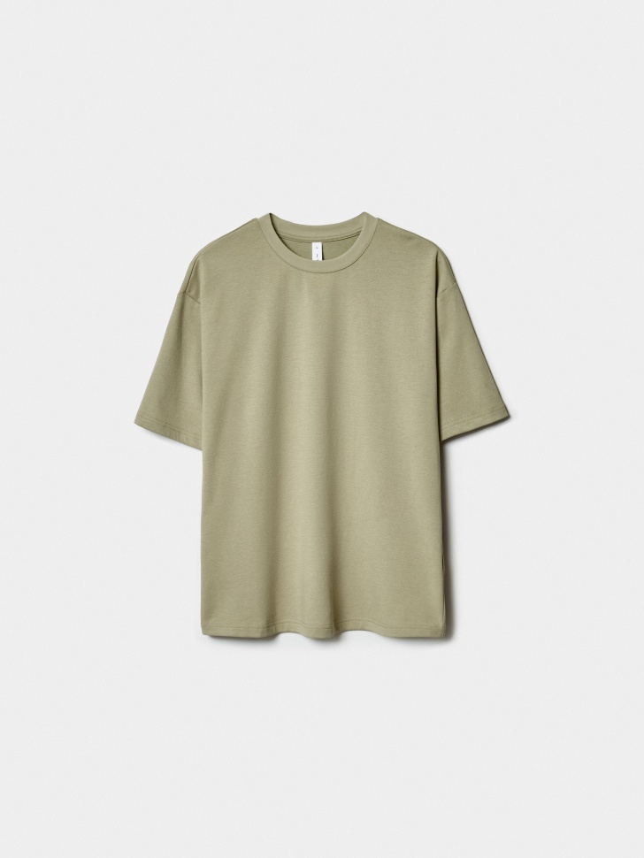 Футболка SELA прямого кроя, хаки, арт. 42195