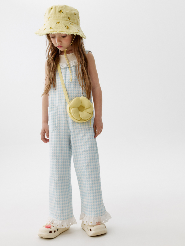 комбинезон в клетку для девочек 4640611090876 фотография