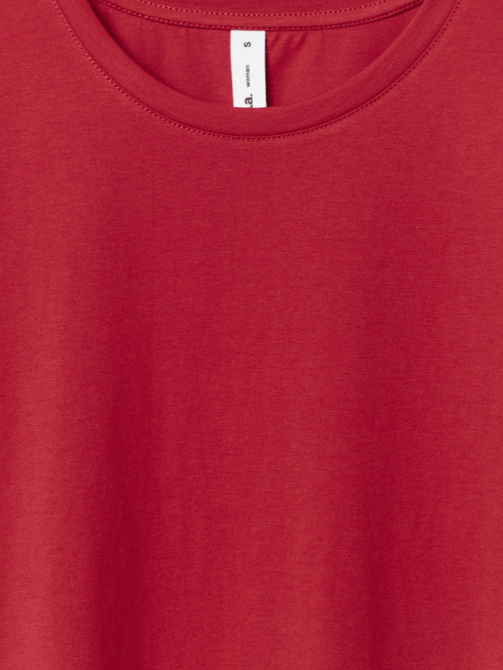 футболка мэри прямого кроя из хлопка спереди