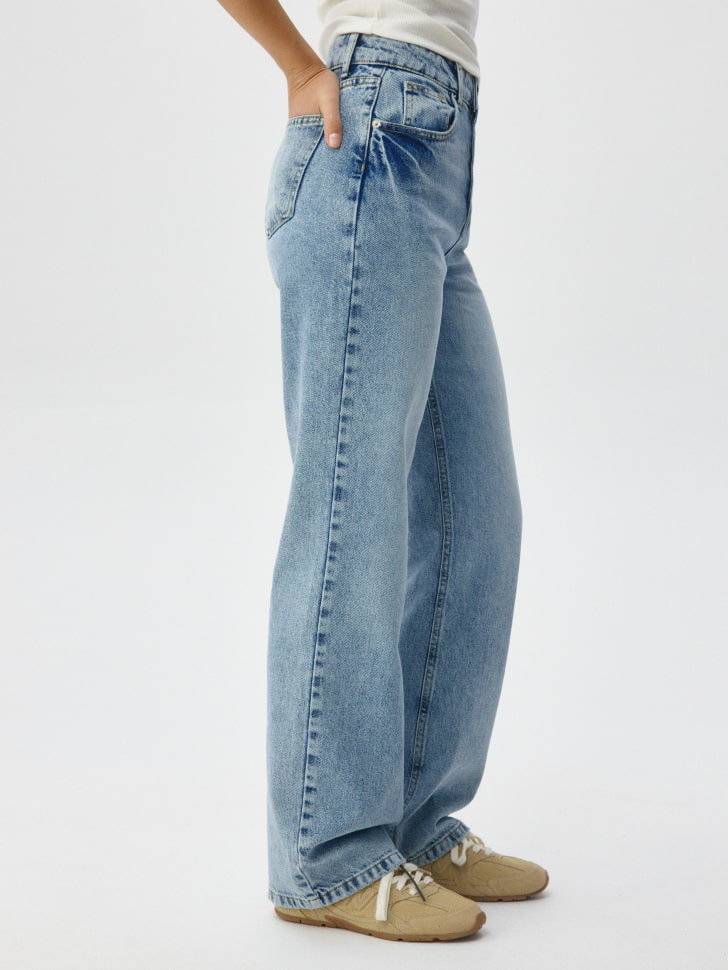 Джинсы 411 WIDE LEG из органического хлопка. Фото №4