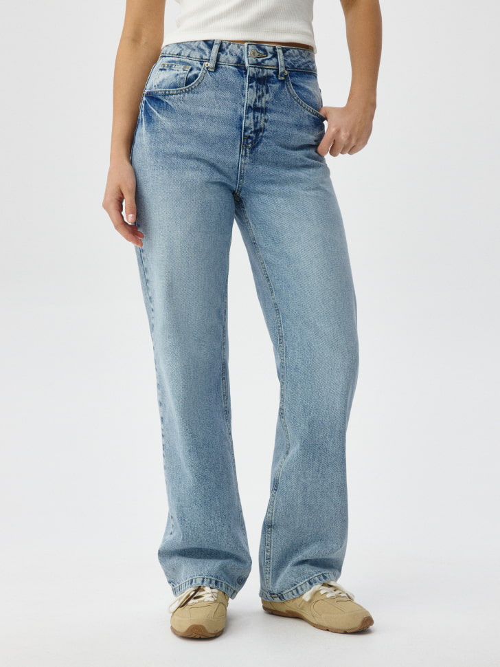 Джинсы 411 WIDE LEG из органического хлопка. Фото №7