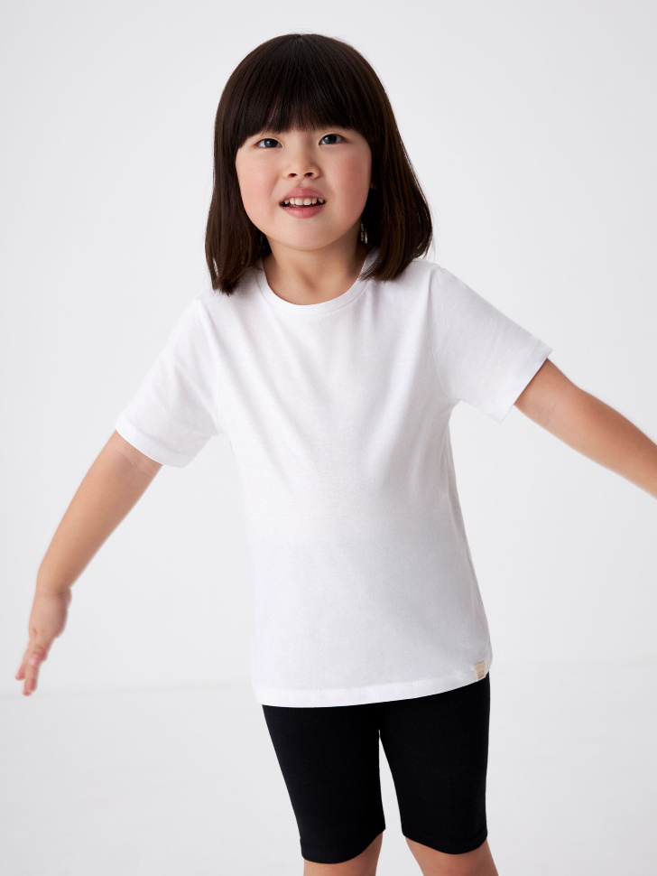 Базовая белая футболка для девочек (белый, 104) sela 4680168194160 - фото 1