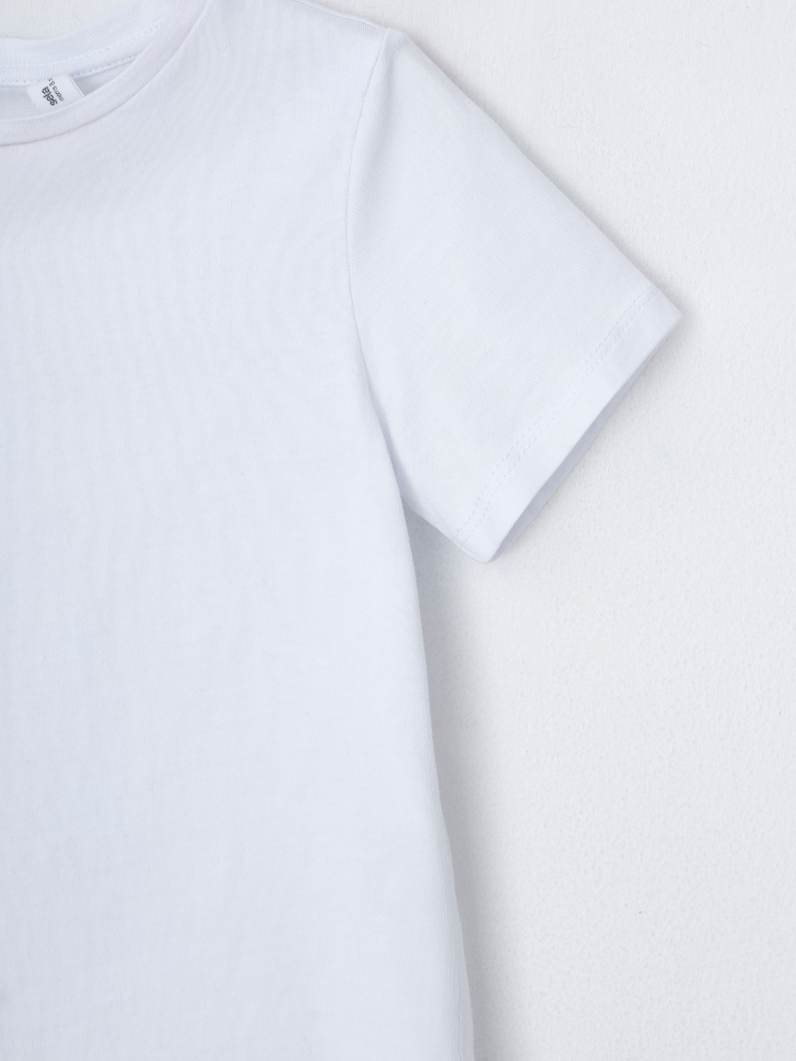 Базовая белая футболка для девочек (белый, 110) sela 4680168194177 - фото 3