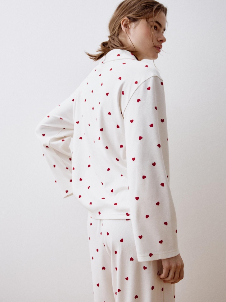 пижама с принтом в сердечко из хлопка 4610517179869 оригинал