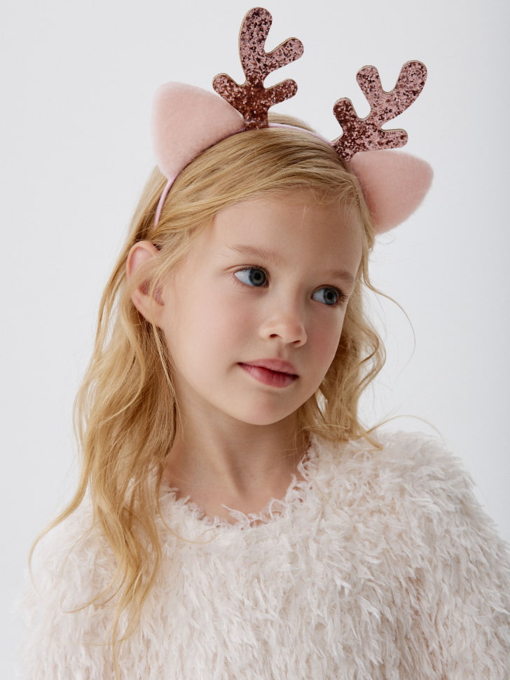 новогодний пушистый ободок для девочек 4610517045454 фотография