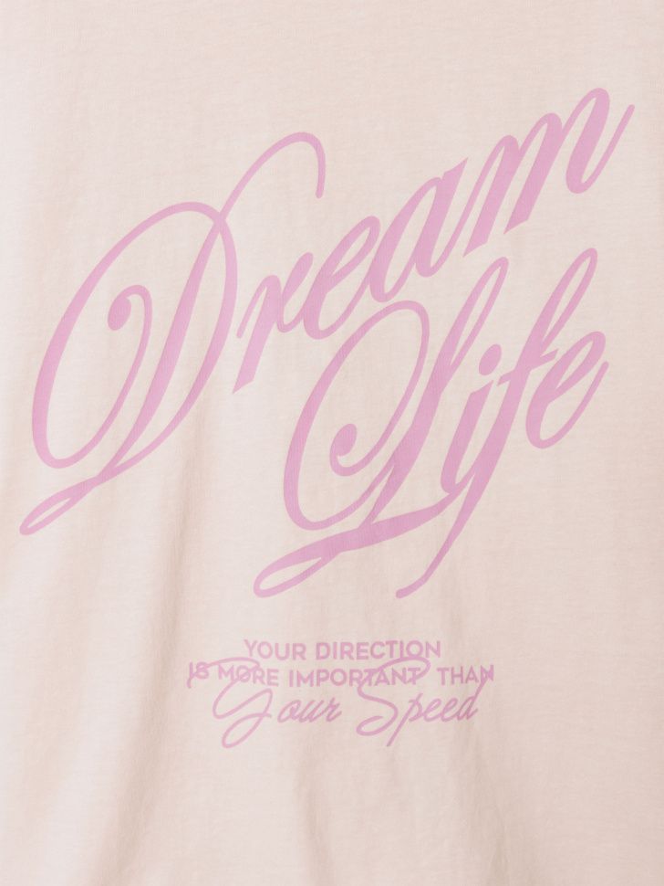 футболка оверсайз с принтом для девочек 4680798535692 с промокодом