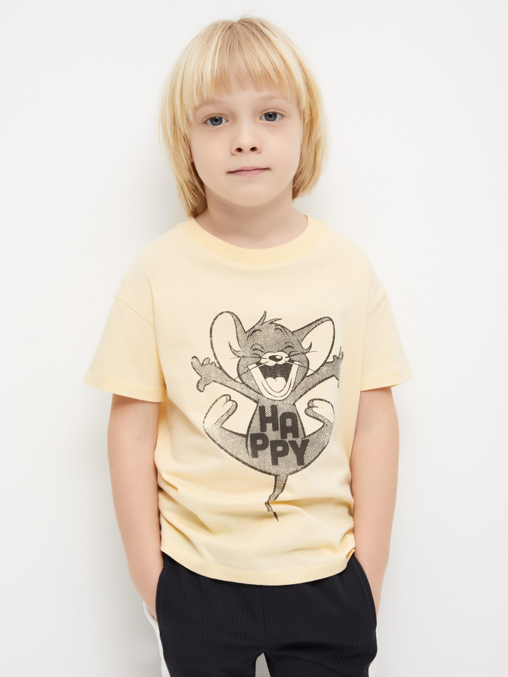 

Футболка с принтом Looney Tunes для мальчиков, Желтый