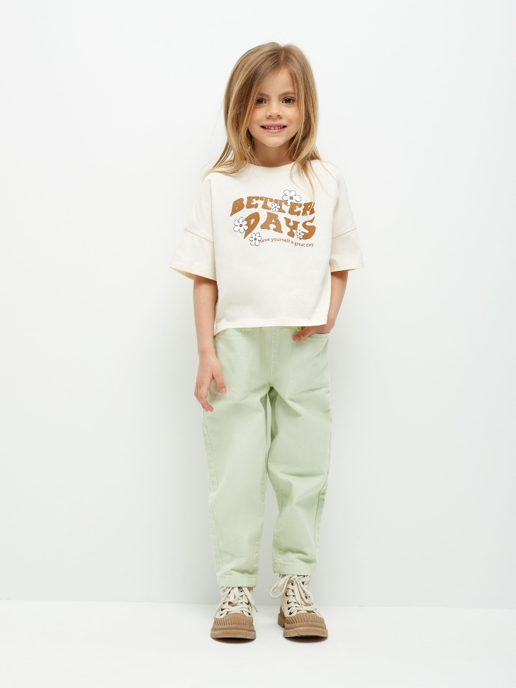 

Джинсы Mom fit для девочек, Зеленый