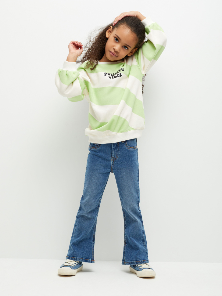 

Джинсы клеш для девочек, Голубой