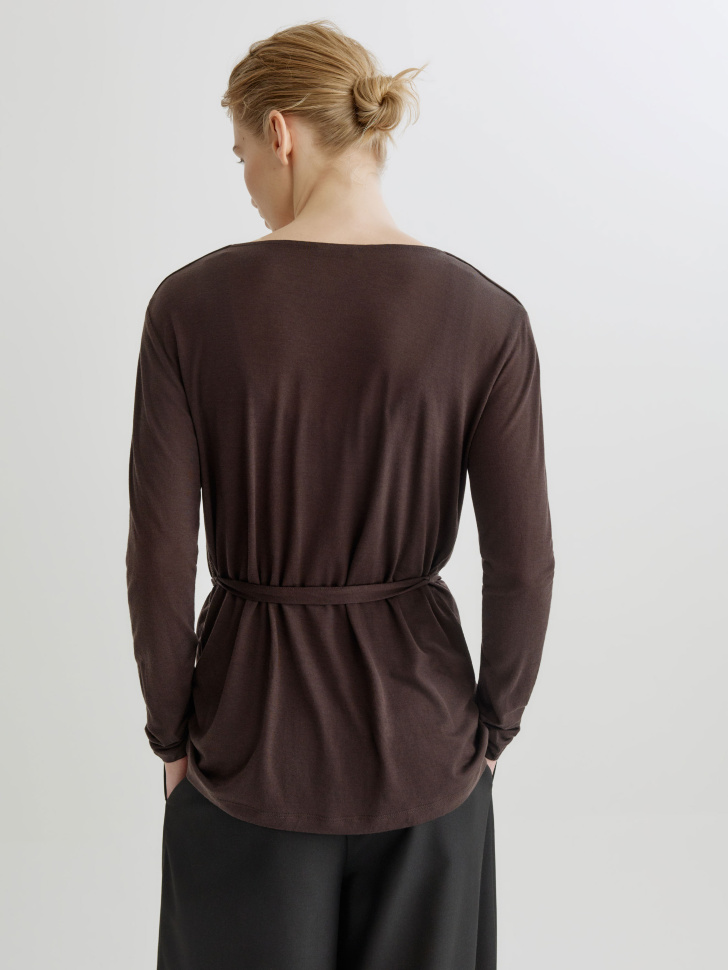 кардиган из смесового тенселя и шерсти по цене 1999 руб вид справа