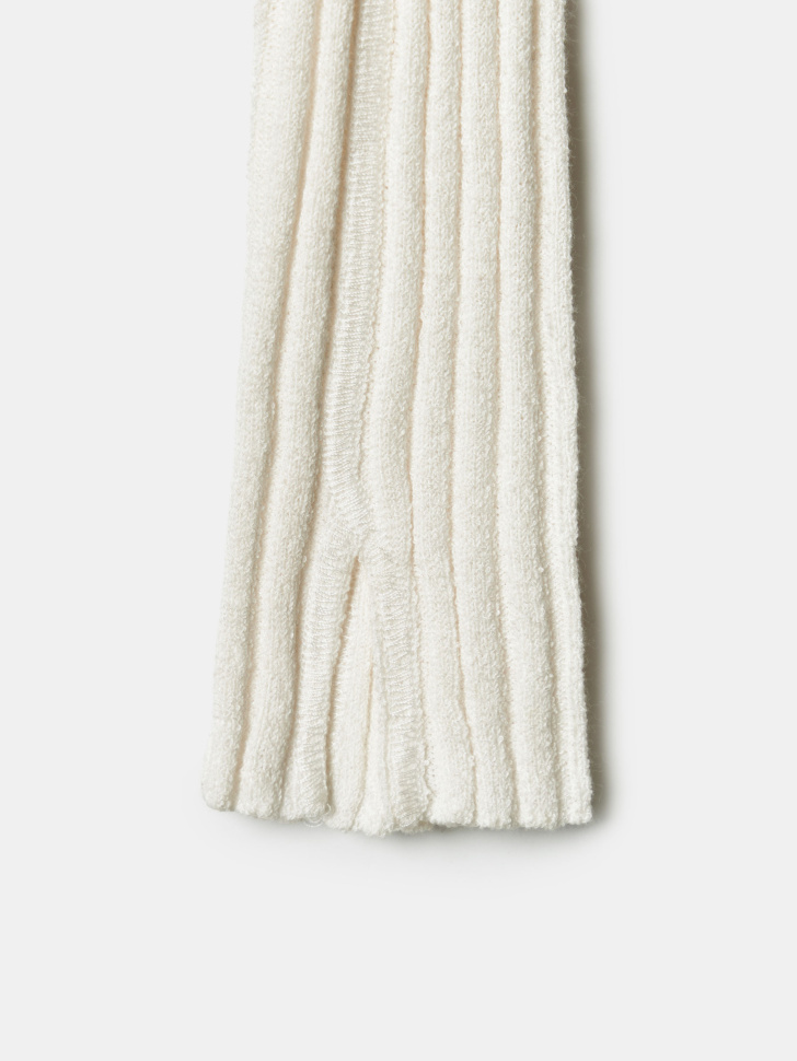 вязаный джемпер в рубчик для девочек из трикотажа спереди