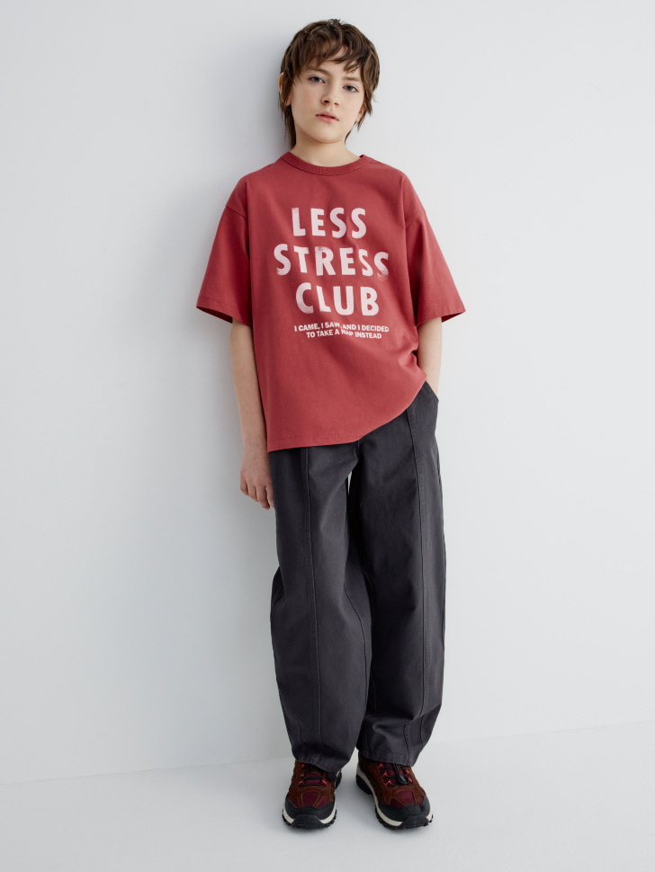 Твиловые брюки на резинке для мальчиков 2599₽