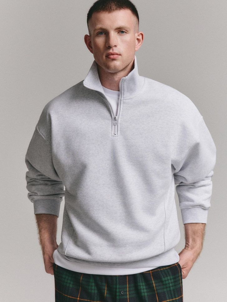 Свитшот Oversize fit с воротником