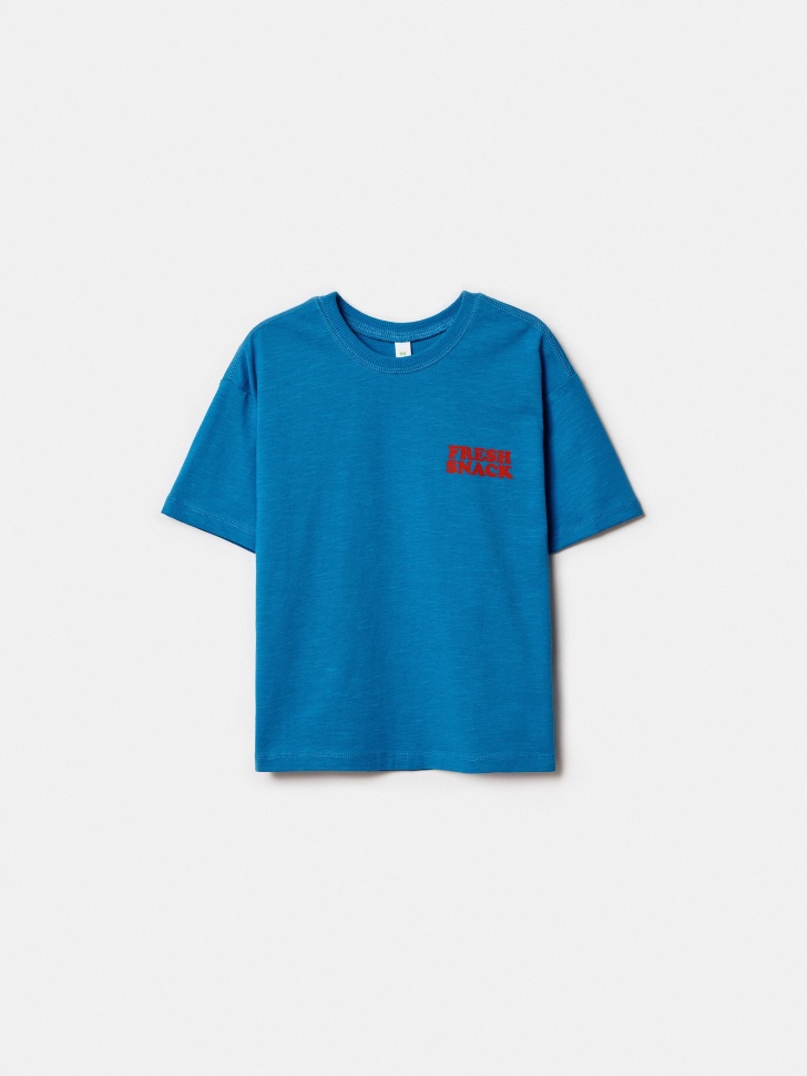 Футболка оверсайз Sela с принтом, синий, арт. 52206