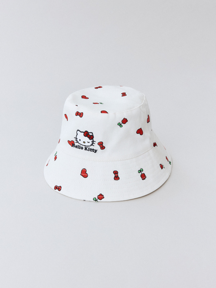 

Панама с вышивкой и принтом Hello Kitty для девочек