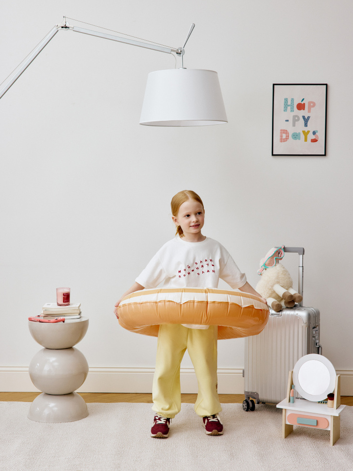 Футболка Sela оверсайз с принтом, белый, арт. 54332