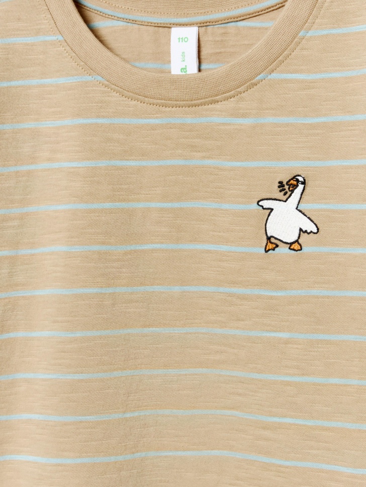 футболка в полоску для мальчиков из россии вид сбоку