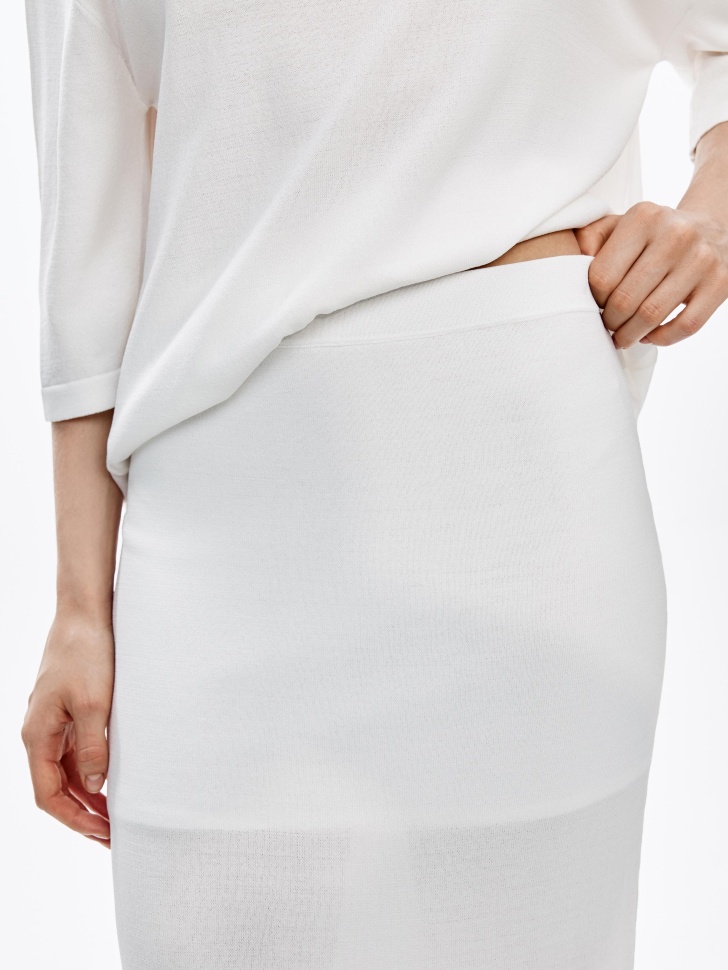 трикотажная юбка миди из смесовой вискозы из россии вид сбоку