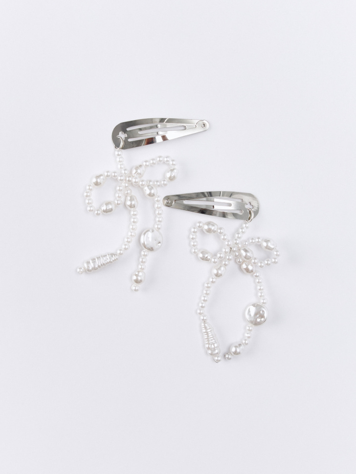 SELA Набор заколок клик-клак, белый, арт. 35101