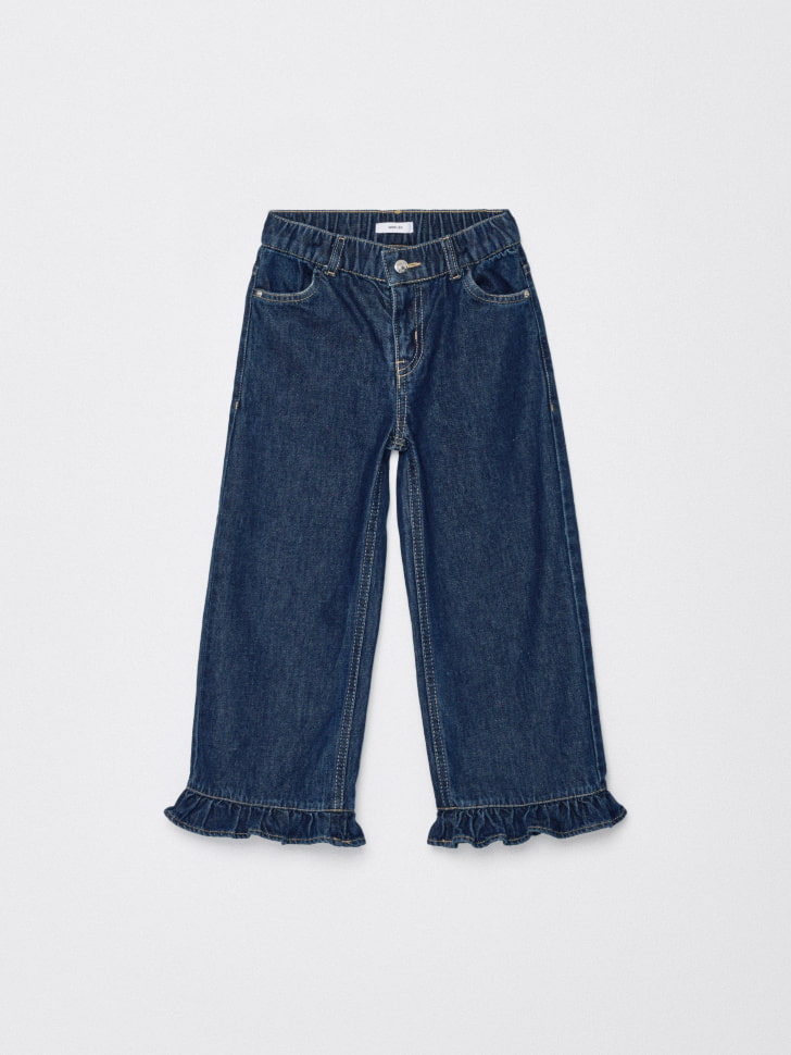 

Джинсы Wide leg с оборками для девочек