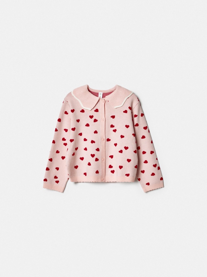 

Вязаный кардиган с воротником для девочек, SL6802040606