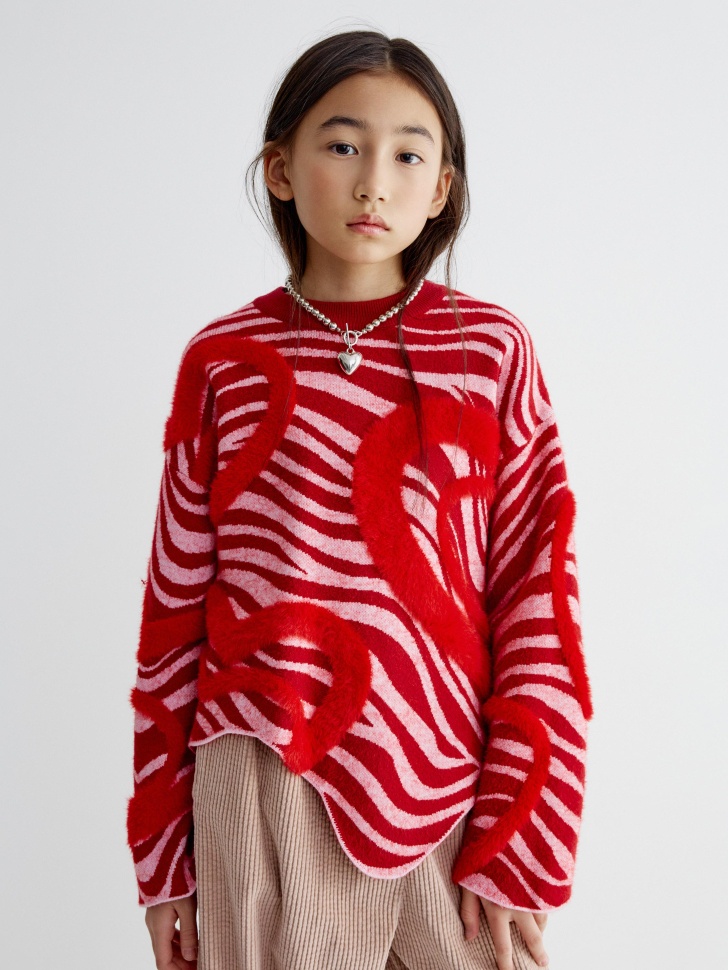 

Жаккардовый джемпер для девочек, SL6802050606