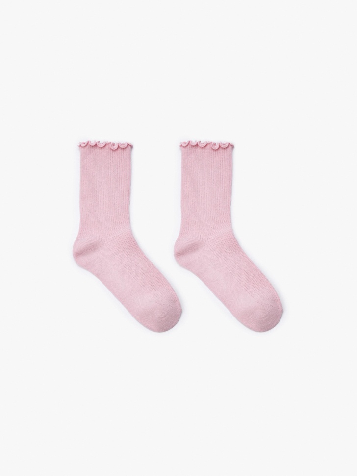 носки в рубчик с фигурной окантовкой 4610517690739 фотография