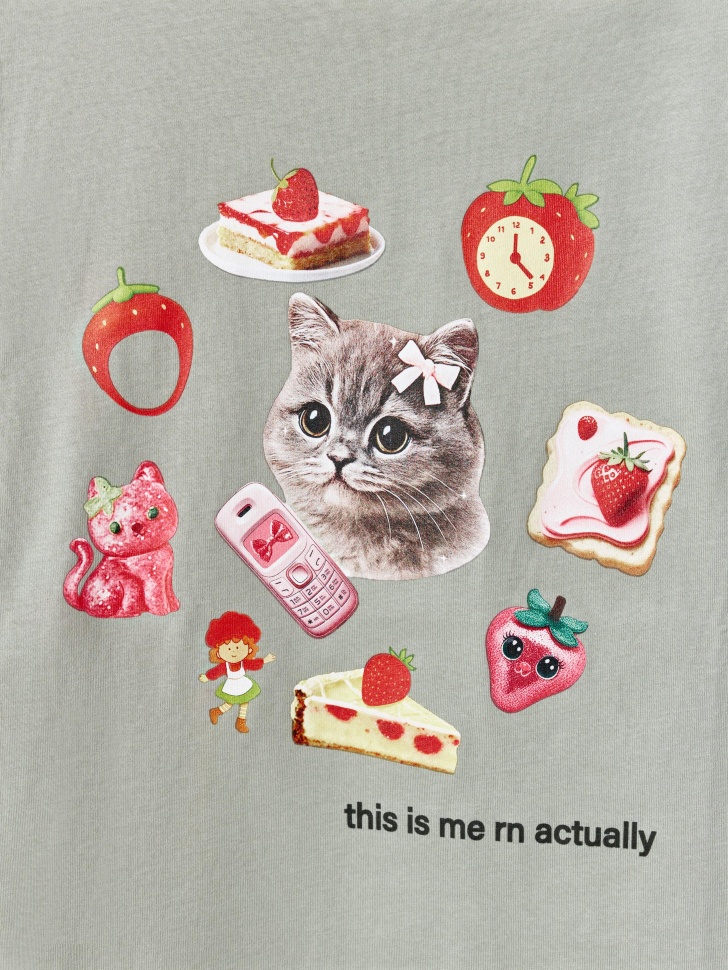 футболка с принтом для девочек по цене 1299 руб вид справа