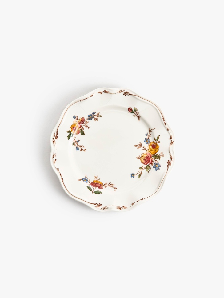 

Десертная тарелка из фарфора с цветочным узором, SL6803227116