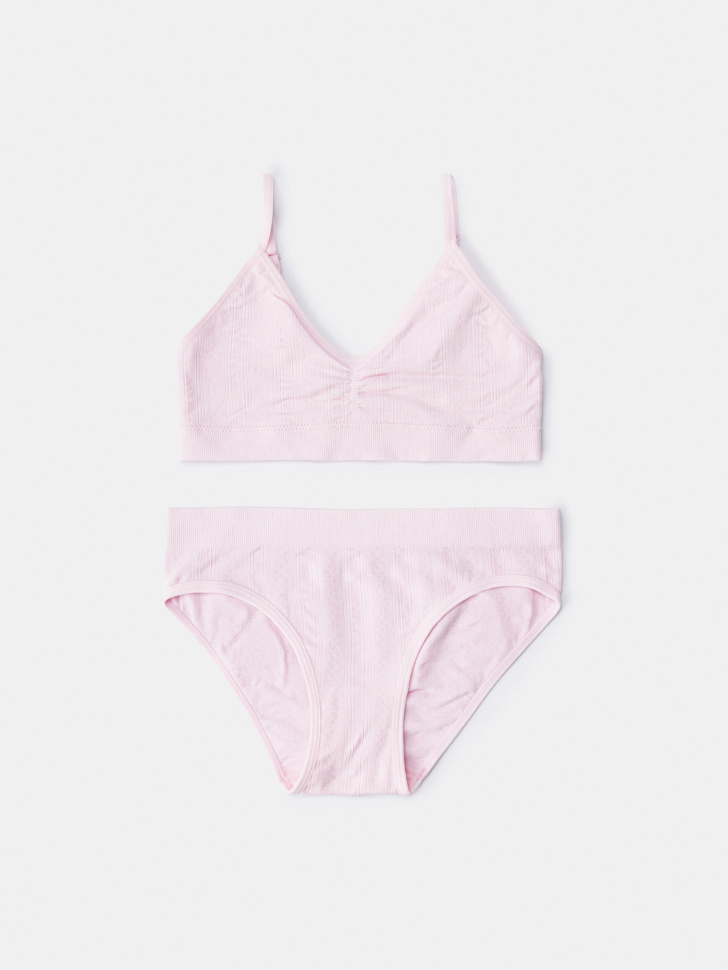 Набор из топа и трусов-слипов Sela, розовый, арт. 45078