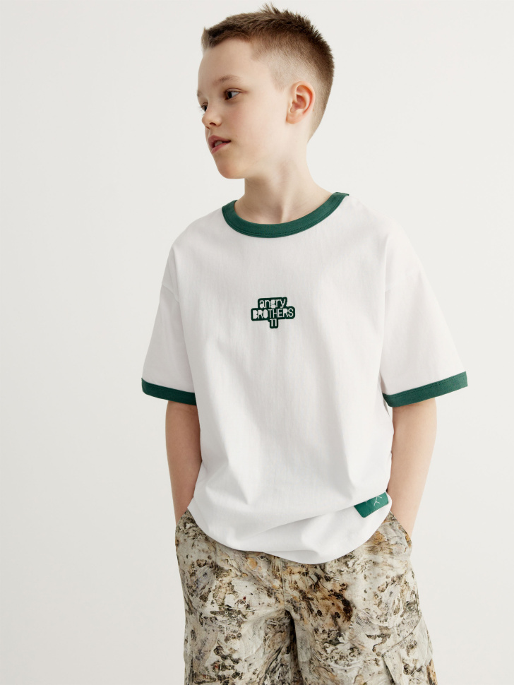 Футболка SELA Angry Brothers, белый, арт. 45391