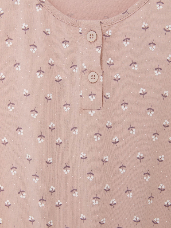 Домашний трикотажный комбинезон для девочек (розовый, 134-140 (9-10 YEARS)) sela 4640078346677 - фото 3