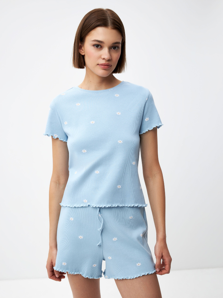

Укороченная футболка, Голубой
