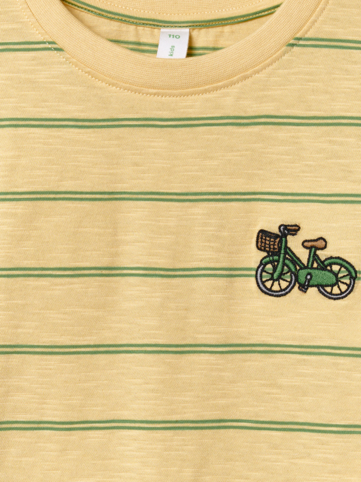 футболка в полоску для мальчиков из россии вид сбоку