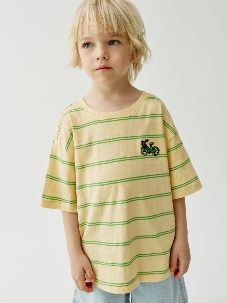 футболка в полоску для мальчиков 4640611060664 фотография