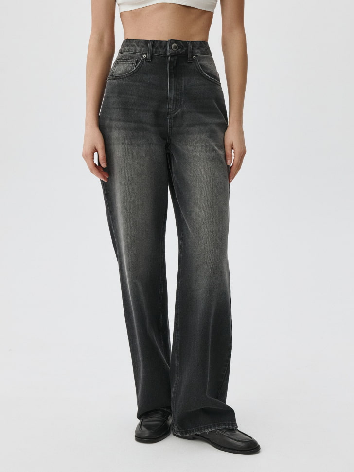 Джинсы 411 WIDE LEG из органического хлопка. Фото №2