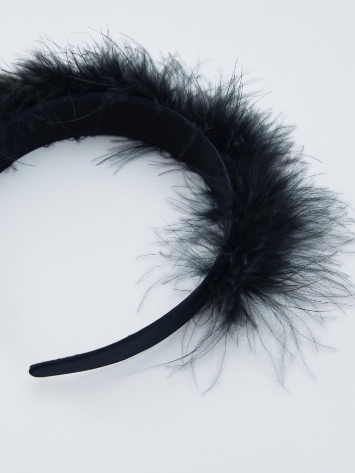 новогодний ободок с перьями для девочек 4610517050861 по акции