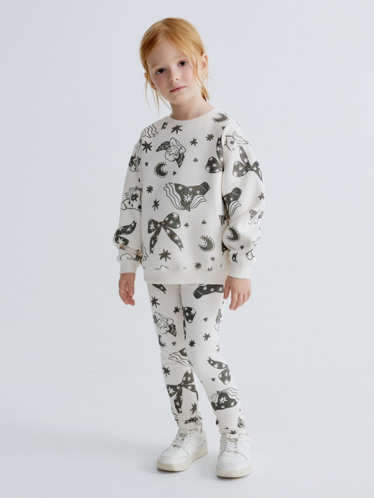 леггинсы с блестящим принтом для девочек 4610517026484 фотография