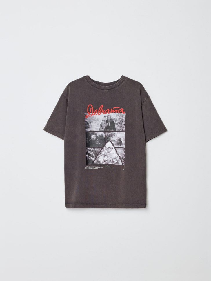 Футболка оверсайз SELA x Мосфильм, серый, арт. 16029