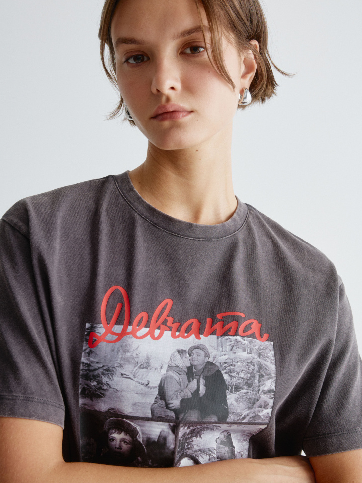 Футболка оверсайз SELA x Мосфильм, серый, арт. 16029