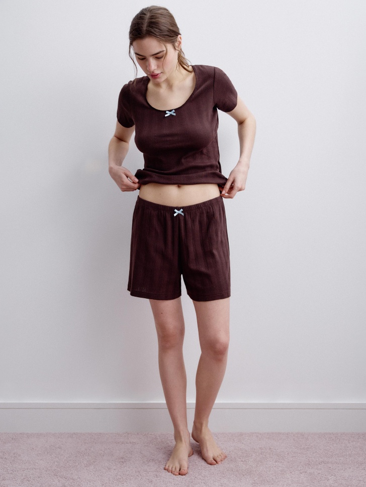 

Домашние шорты с рельефным узором, 6801141515