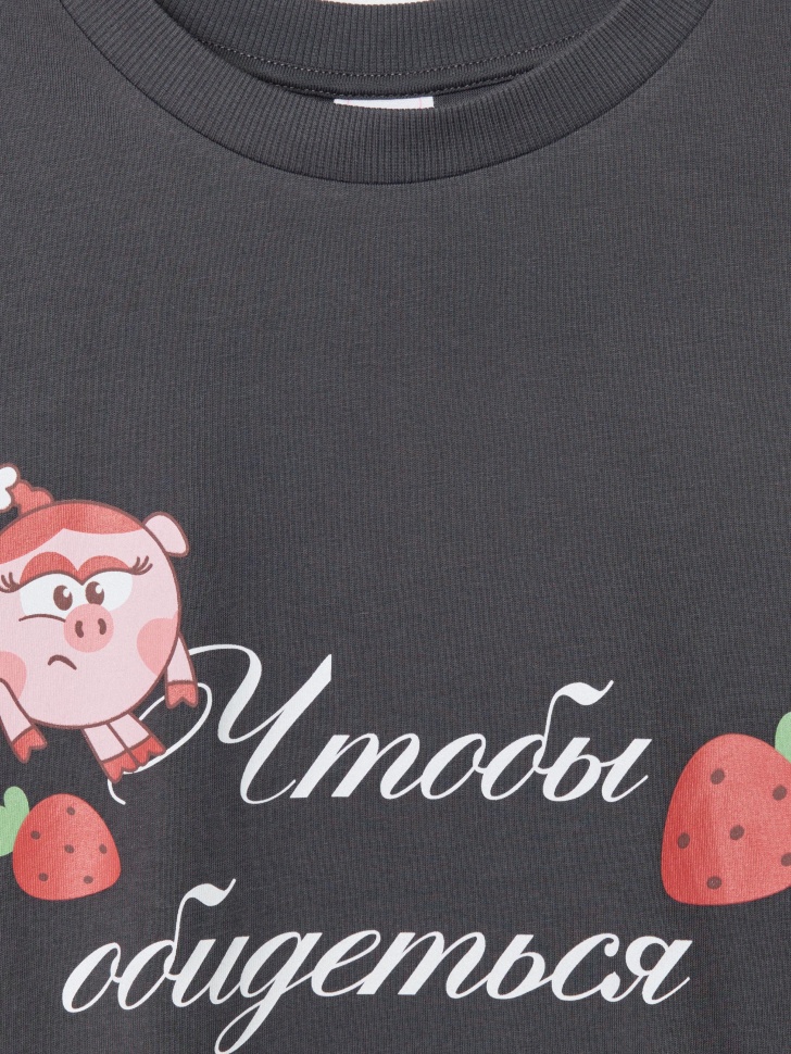 футболка оверсайз для девочек с принтом  x смешарики 4610517083302 купить с доставкой